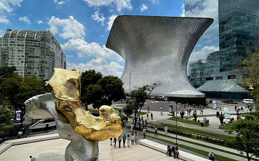 The Soumaya Museum by FR-EE / Fernando Romero Enterprise in Mexico City's Nuevo Polanco district, the site for a proposed AI and Robotics Museum as part of the AI & ROBOTICS MUSEUM, MEXICO CITY competition (details below). Photo: Enrique Cortes/Pexels.
