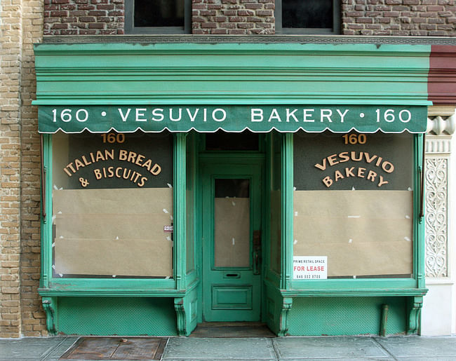 scale model of Vesuvio Bakery, at 160 Prince Street Lower Manhattan