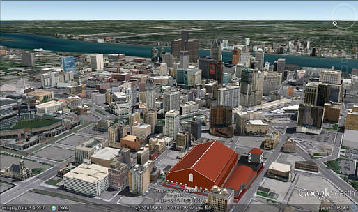 Rendering of an unofficial Detroit Red Wings hockey arena proposal: "The Old Red Barn - Reborn. New Olympia Stadium in Downtown Detroit. The goal would be to create a "Camden Yards" of hockey, working off an expanded and improved version of the Olympia seating bowl but with better concourses, amenities, accessibility, luxury suites and club seating. The exterior would be a very close replica of the original, with the white marquee and bold black lettering, similar brickwork, and...