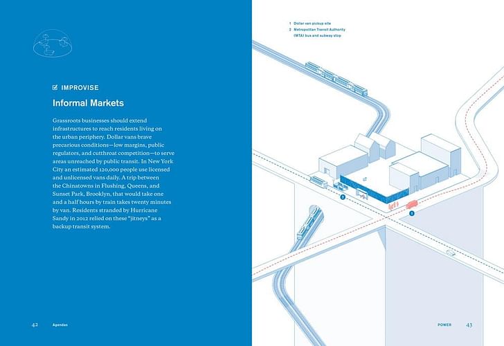 A spread from 'the Underdome Guide to Energy Reform.' Credit: Janette Kim and Erik Carver / Princeton Architectural Press