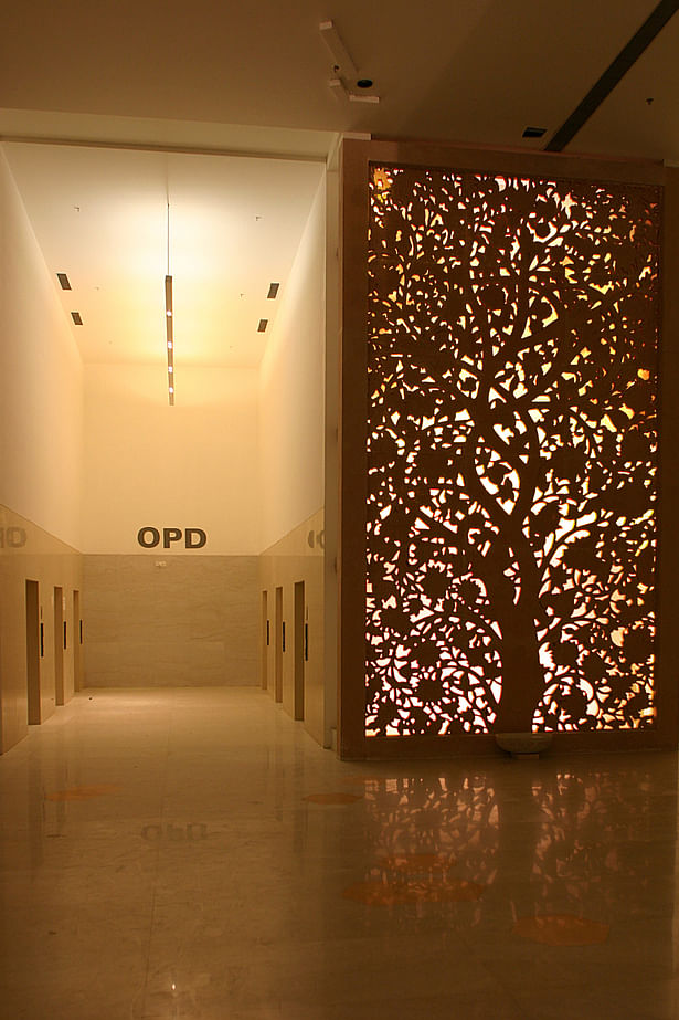 “Tree of life” in elevator lobby