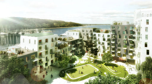 Common greenhouses on the rooftops and green courtyard (Image: ADEPT/LUPLAU & POULSEN)