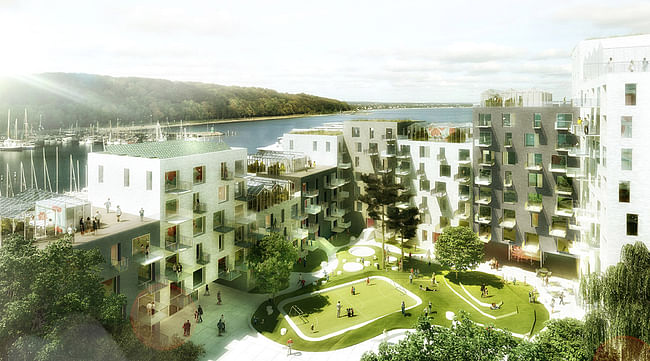 Common greenhouses on the rooftops and green courtyard (Image: ADEPT/LUPLAU & POULSEN)