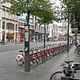 Antwerp's 'Velo' bike-sharing program along one of the city's main shopping streets, the Meir. Credit: Wikipedia