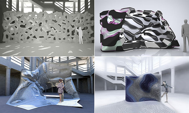 The four finalists of TEX-FAB’s “Plasticity” digital fabrication competition for 2014.