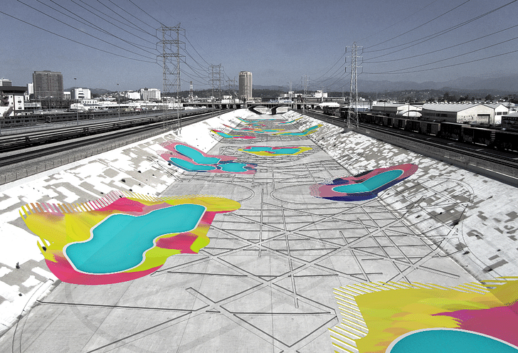 FLAT POOLS. Los Angeles, California. Proposal to Paint the Los Angeles River.