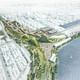 Aerial view of the competition-winning Kaohsiung Port Station concept by De Architekten Cie. (Image: De Architekten Cie.)