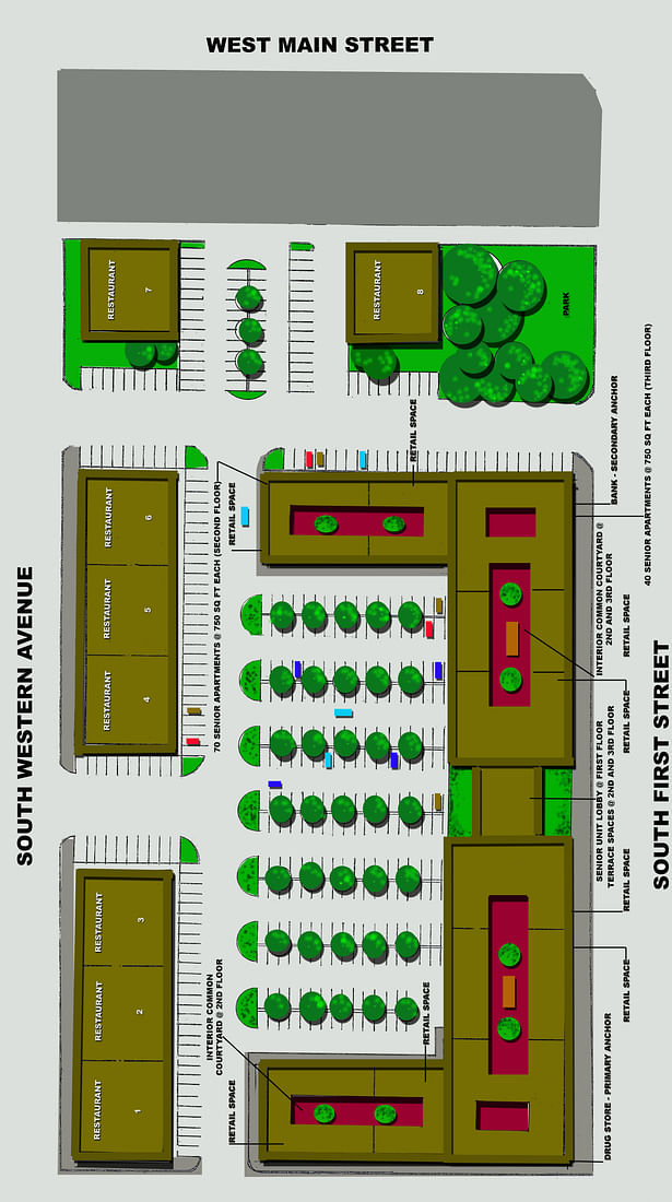 Conceptual Site Plan for Redevelopment of Site