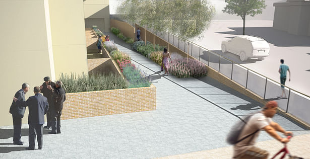Finchley Road London Residential Landscape Render Visualisation Public Realm