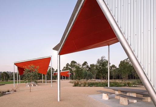 Small Project Architecture - Robert Woodward Award: Bungaribee Park Shelters by Stanic Harding Architects with Parramatta Park and Western Sydney Parklands Trust | Bungarribee. Photo: Simon Wood.