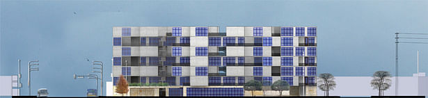 Rendered Elevation along Santa Monica Boulevard