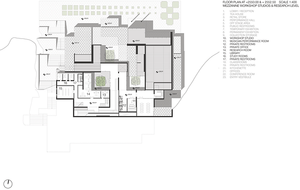 Floor plan at +2552.50