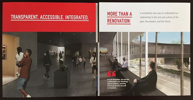Promotional brochure for Peter Zumthor's LACMA redesign