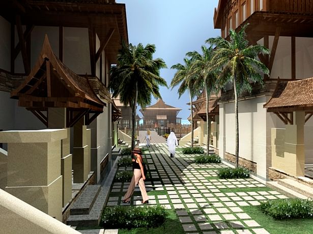 Water and Beach Villas - 3D model