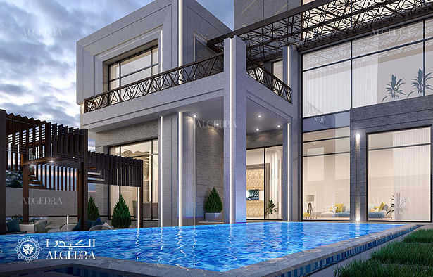 Modern villa pool design