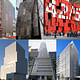 NYC's new starchitect designed prisons: Top left to bottom right: Norten's Americano, Williams and Tsien's Folk Art Prison, LOT-EK's Shipping Container Confinement, SANAA's New Detention, Norten's Celda, Ban's Shutter House