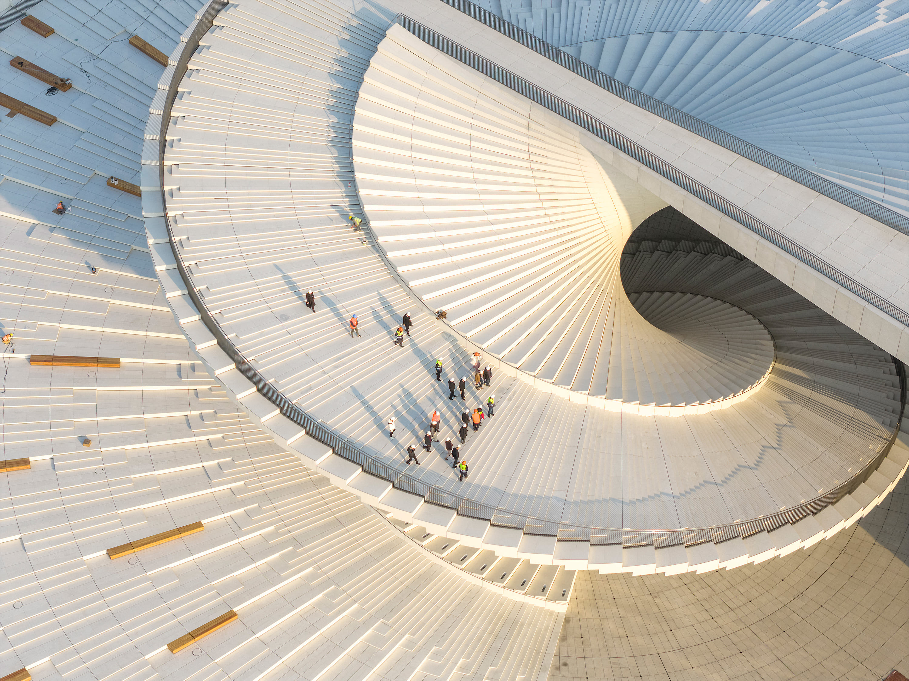 Snøhetta’s Shanghai Grand Opera House nears completion beneath sweeping roof