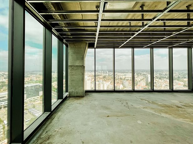 Shahav Tower interior office view @HQArchitects 