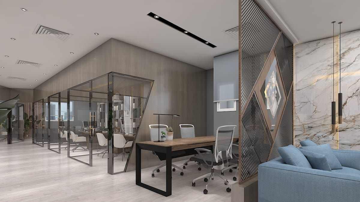 Lower office interior design | Yasin Alastal | Archinect