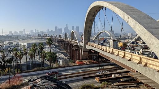 Related on Archinect: Construction update of the <a href="https://archinect.com/news/article/150294213/la-s-famed-6th-street-viaduct-now-has-its-first-span-in-place">Sixth Street Viaduct Replacement Project in Los Angeles</a> 