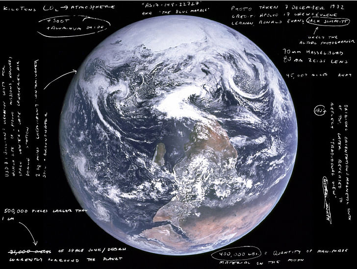 Incomplete annotation of the 'Blue Marble.' Image by author.