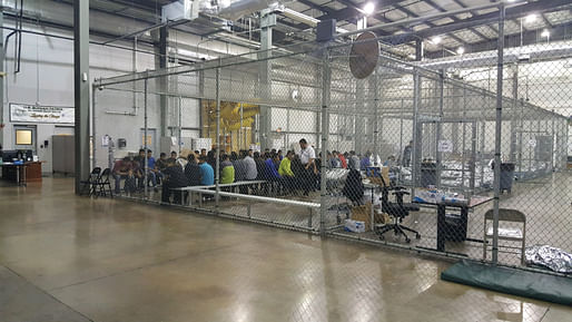 View of the Ursula detention center, one of the many facilities being used to house detained asylum seekers, Image courtesy of US Customs and Border Patrol.