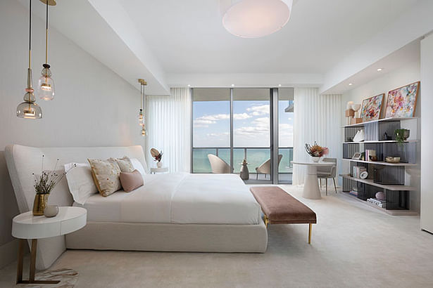 Master Bedroom Design - Modern Beachfront Fort Lauderdale Condo by DKOR Interiors