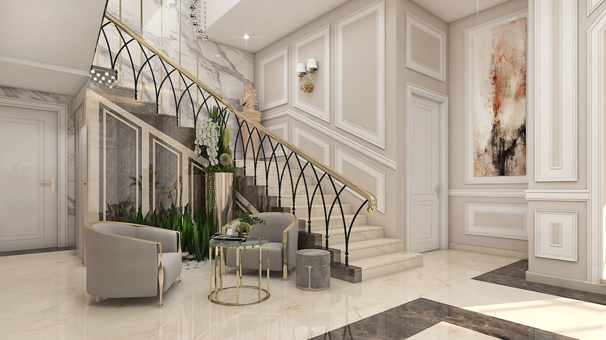 Villa interior design New Victorian style | Yasin Alastal | Archinect