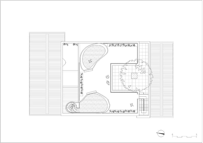 Hutong Bubble 218 - Rooftop Floor Plan. Image courtesy of MAD Architects.