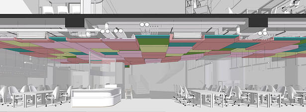 To maximize the net ceiling height, the space is well-designed to the last centimeter. by WIT Design & Research