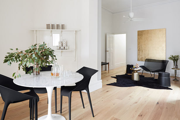 RESTORED OPEN PLAN LIVING AND DINING AREA