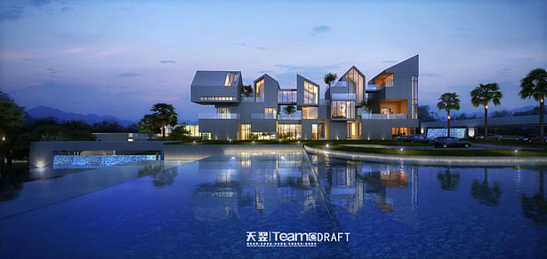 3d rendering-villa