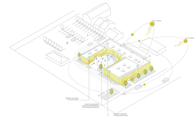 Axonometric Diagram. Image courtesy of Brooks + Scarpa.