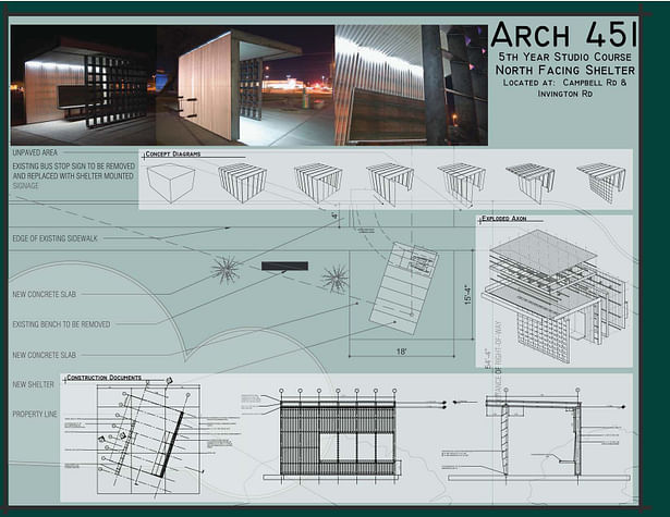 North Facing Shelter: Photos, Concept, and Construction Documents