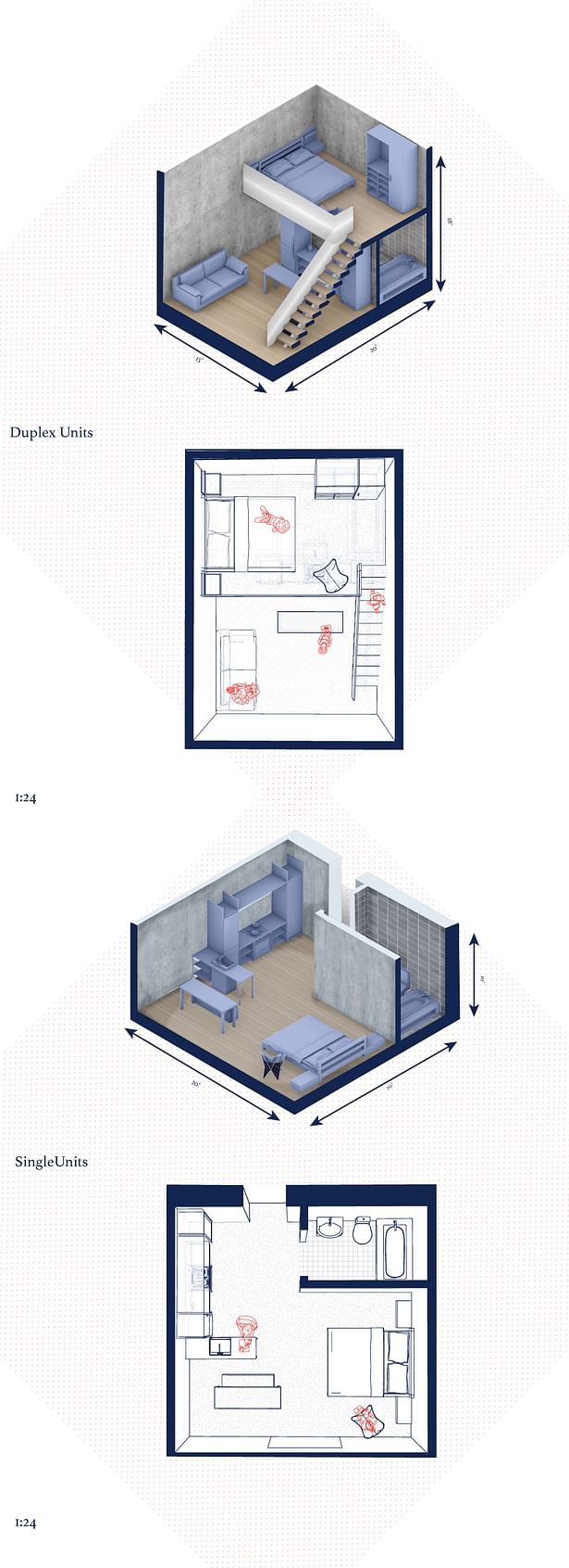 Unit Plans and Axonometric Diagrams