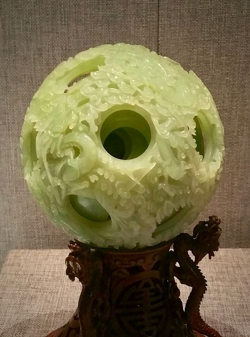 Jade Puzzle Ball in Guangdong Museum, Guangzhou Image © Steven Chilton Architects