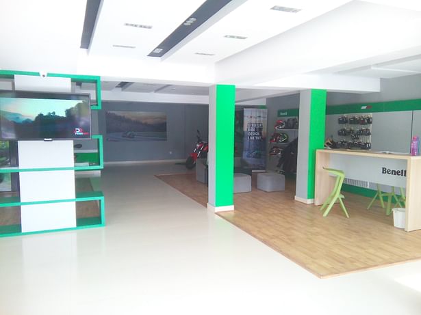 Benelli Bike Showroom interior