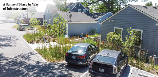 ASLA 2023 Residential Design Award of Excellence. The Rain Gardens at 900 Block, Nashville, TN. Image: Gresham Smith