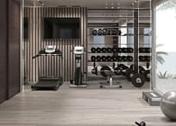 Aesthetic Gym Interior Design Solution 