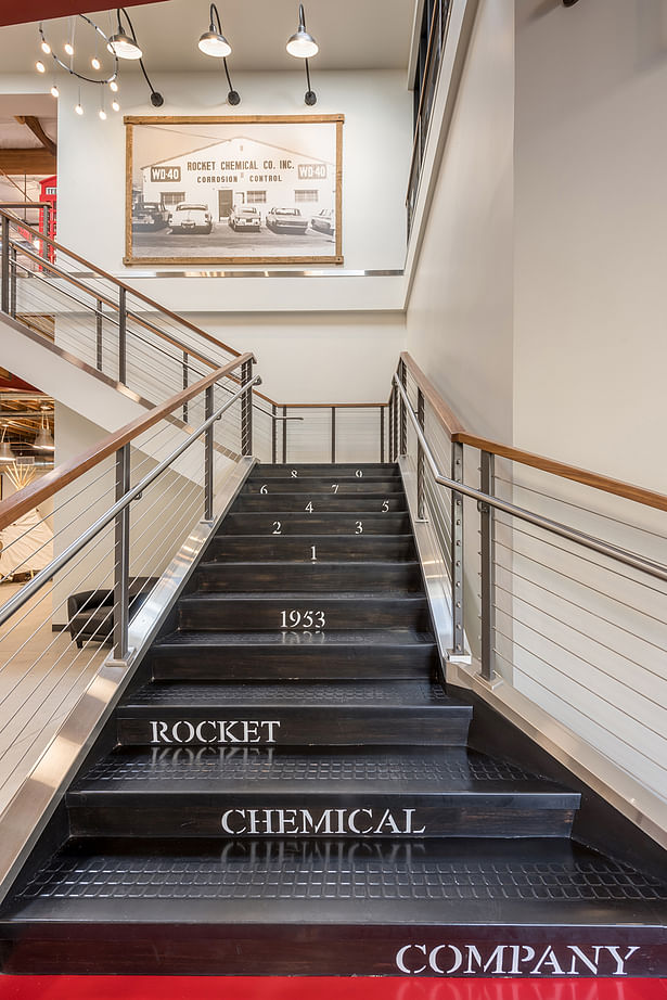 WD-40 Company Headquarters - Staircase Featuring historical timeline of WD-40 Photo by Joel Zwink