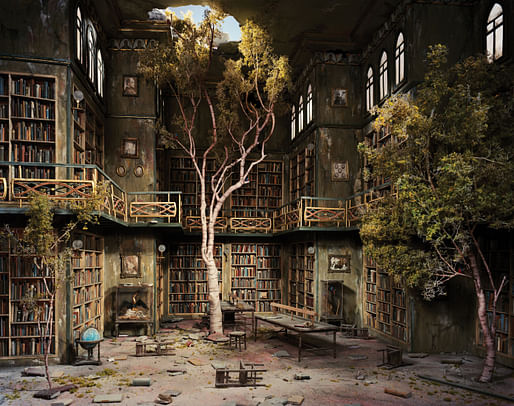 The Library from "The City" series. Image: Lori Nix.