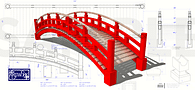 Aluminum Garden Bridge shop drawings set