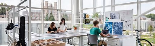 Graduate architecture studio spaces in Weil Hall at WashU's Sam Fox School. Photo: James Ewing.