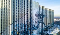 Moscow apartment buildings come to life with facade featuring The Great Wave off Kanagawa
