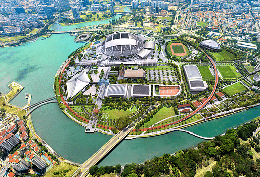 Artist Impression of the Kallang Alive masterplan (Credit: Pomeroy Studio)