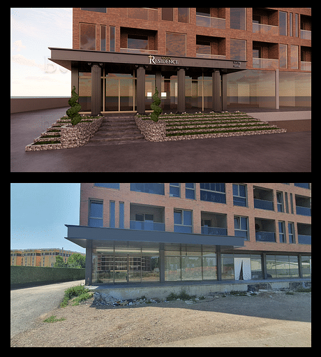 Sales Office Exterior Design (Render & Picture)