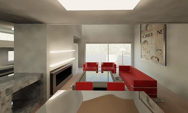 Cube Cottage Interior, Clifford O. Reid Architect