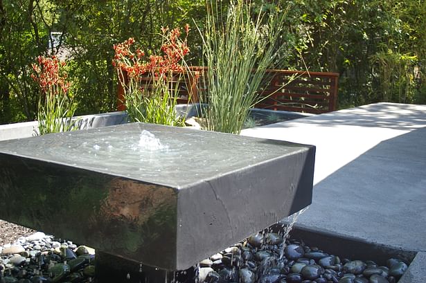 Custom concrete water feature