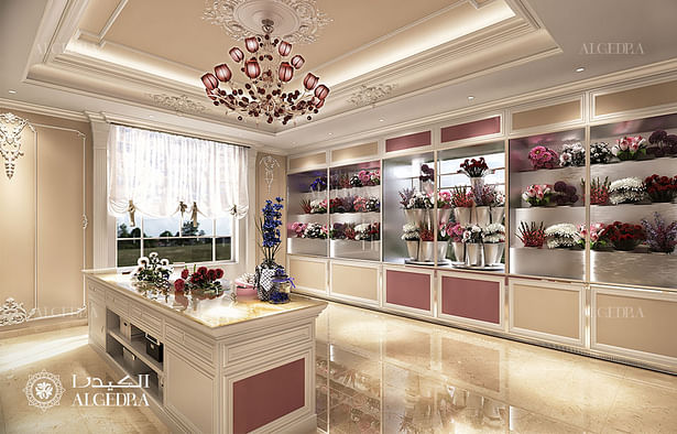 Interior design of flowers shop