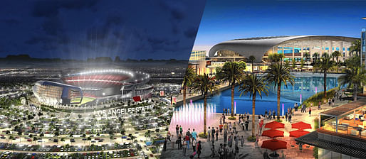 Los Angeles, without an NFL franchise for two decades, has recently been flooded with offers. Renderings show proposals for the LA suburbs of Carson (left) and Inglewood (right).